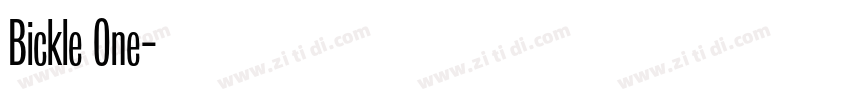 Bickle One字体转换
